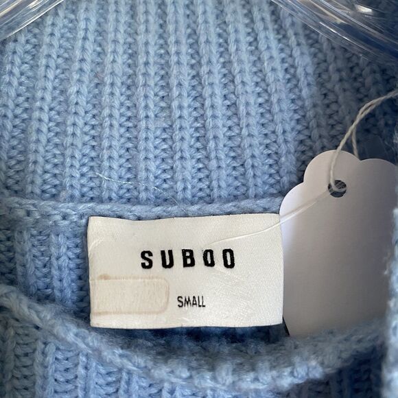 Suboo Sweater Women S Blue Knit Oversized Tunic Grunge Punk Tunic - Picture 3 of 6